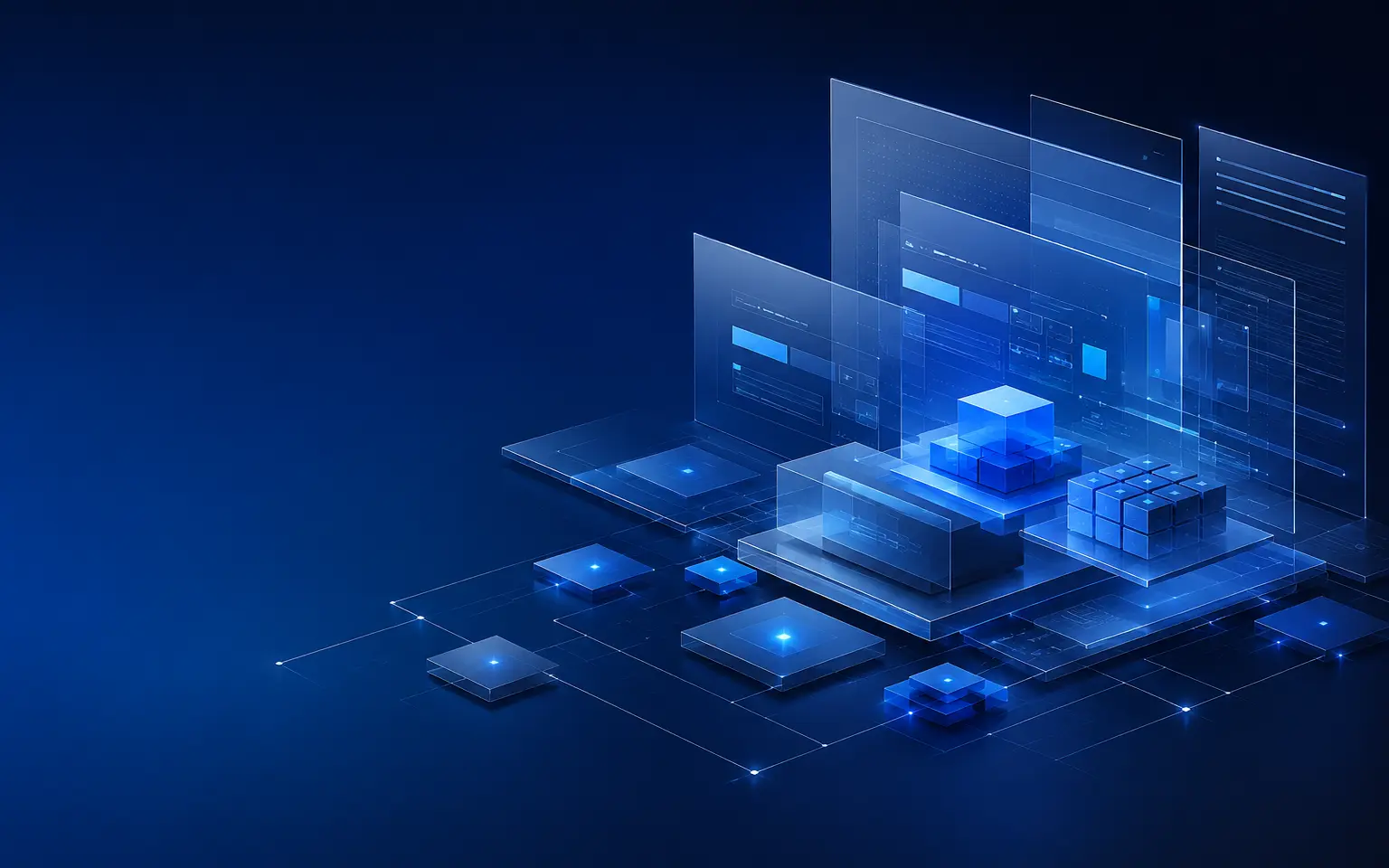 Abstract visualization of a connected digital publishing platform